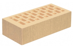 Кирпич облицовочный пустотелый одинарный Слоновая кость Береста-2  М-175 ГКЗ