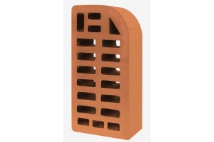 Кирпич облицовочный фасонный ФЛ-12 пустотелый Абрикосовый М-150 ГКЗ