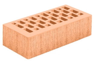 Кирпич облицовочный пустотелый одинарный Соломенный Береста M-175 ГКЗ