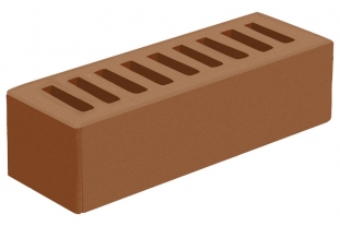 Кирпич облицовочный пустотелый евро Терракотовый 0,7НФ М-175 ГКЗ