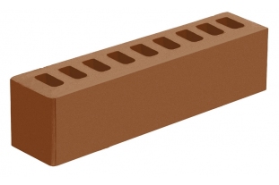 Кирпич-половинка облицовочный пустотелый Терракотовый 0,5 НФ М-150 ГКЗ