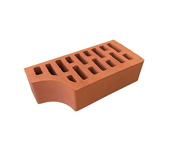 Кирпич облицовочный пустотелый одинарный Фасонный Вогнутый Красный М-125-150 (420) АСПК