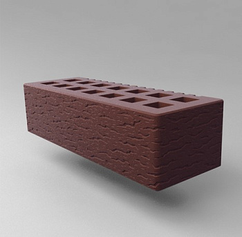 Кирпич облицовочный пустотелый евро Коричневый Кора дуба M-150, M-175 СЗЛК