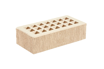 Кирпич облицовочный пустотелый одинарный Белый Бархат М-300 (480) ЖКЗ