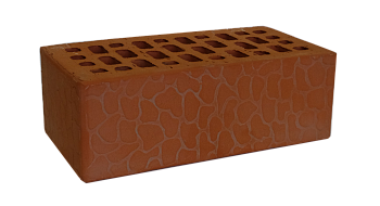 Кирпич облицовочный пустотелый полуторный Красный Черепаха M-150-250 (352)