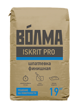 Шпаклевка финишная "ВОЛМА-ISKRIT PRO", 19 кг / 60шт/под