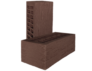 Кирпич керамический пустотелый полуторный Коричневый Rock М-175 (352)