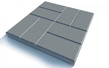 Плита тротуарная "8 кирпичей" 400*400*50мм серая