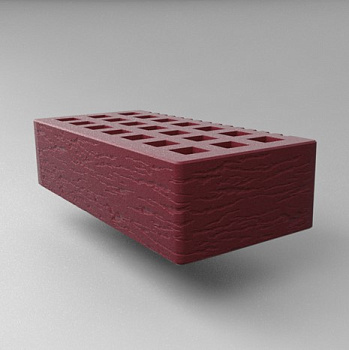 Кирпич облицовочный пустотелый одинарный Бордо Ольха-1 М-150, М-175 СЗЛК