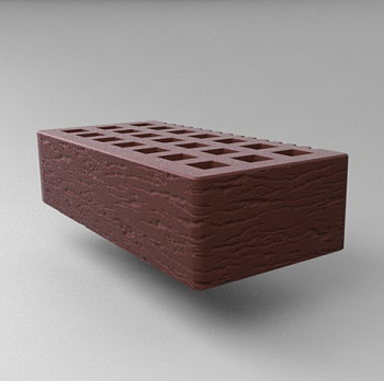 Кирпич облицовочный пустотелый одинарный Коричневый Ольха-1 М-150, М-175 СЗЛК