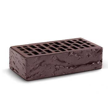 Кирпич облицовочный пустотелый одинарный Темный шоколад Кора дерева М-150/100 (УС) КС-Керамик