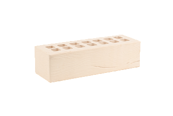 Кирпич облицовочный пустотелый евро Слоновая Кость Дерево 0,7НФ М-200 (660) ЖКЗ