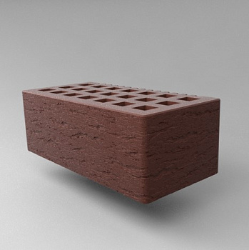 Кирпич облицовочный пустотелый полуторный Шоколад Ольха-2 М-150, М-175 СЗЛК