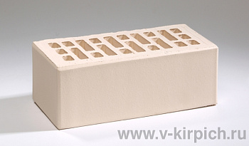 Кирпич облицовочный пустотелый полуторный Белый Жемчуг (УС) M-175 ВКЗ