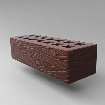 Кирпич облицовочный пустотелый евро Шоколад Дерево M-150, M-175 СЗЛК