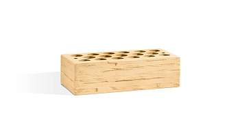 Кирпич облицовочный пустотелый одинарный Солома Дикий Камень М-150 С1 (384)