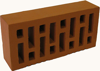 Кирпич облицовочный пустотелый одинарный Красный M-125 (480)