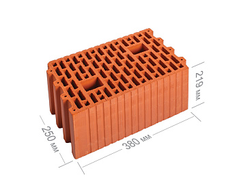 Камень керамический 38 с пазогребневым соединением М-50-100