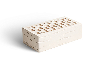 Кирпич облицовочный пустотелый ерво 0,7НФ Белый Антик M-150-175 МАГМА