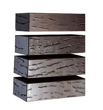 Кирпич облицовочный пустотелый одинарный Флеш-обжиг Графит Антик М-125-175 МАГМА