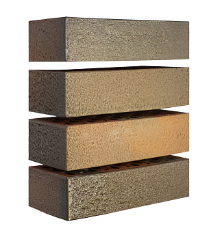 Кирпич облицовочный пустотелый одинарный Флеш-обжиг Руст М-150-175 МАГМА