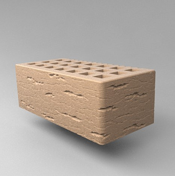 Кирпич облицовочный пустотелый полуторный Бежевый Ольха-3 М-150, М-175 СЗЛК