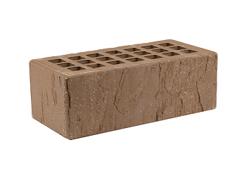 Кирпич облицовочный пустотелый полуторный Темно-коричневый Торкрет Скала М-200 (352) ЖКЗ