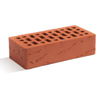 Кирпич облицовочный пустотелый одинарный Персик Рельеф M-150 КЕТРА