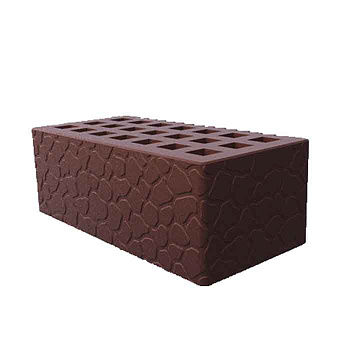 Кирпич облицовочный пустотелый полуторный Коричневый Черепаха М-150, М-175 СЗЛК