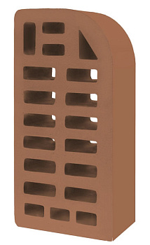 Кирпич облицовочный фасонный ФЛ-12 пустотелый Терракотовый М-150 ГКЗ