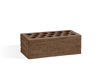 Кирпич облицовочный пустотелый полуторный Шоколад Дикий Камень М-150 С1 (288)